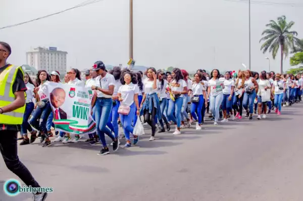 Slay Queens Storm The Streets Of Port-Harcourt To Campaign For Wike (Photos)